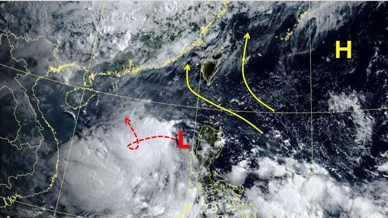 專家：有機會在明天到週四間發展輕度颱風