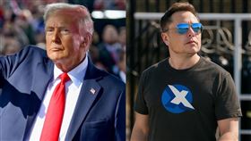 美國總統川普（左），與全球首富馬斯克（右）鬧翻。（合成圖，左翻攝自川普臉書、右翻攝自馬斯克X）