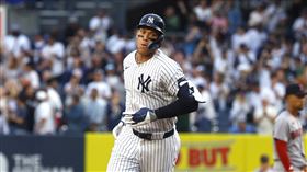 ▲賈吉（Aaron Judge）生涯43場單場至少敲出2轟，追平傳奇名將蓋瑞格（Lou Gehrig）成隊史第3多。（圖／美聯社／達志影像）