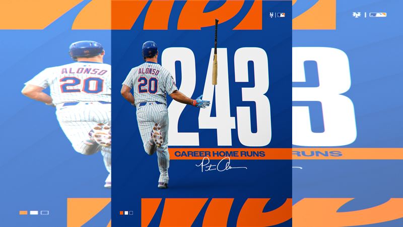 阿隆索(Pete Alonso)生涯第243發全壘打出爐。(圖/翻攝自大都會 X)