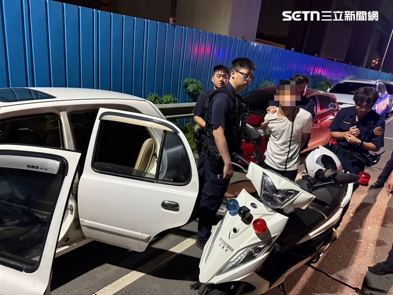 警方獲報後,於40分鐘逮捕涉案人。(圖/翻攝畫面)