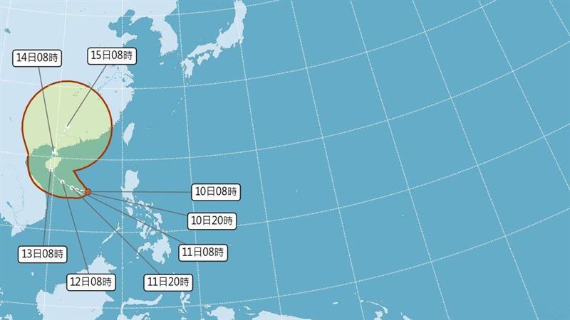 熱低壓已生成！氣象署曝10天天氣降雨變化