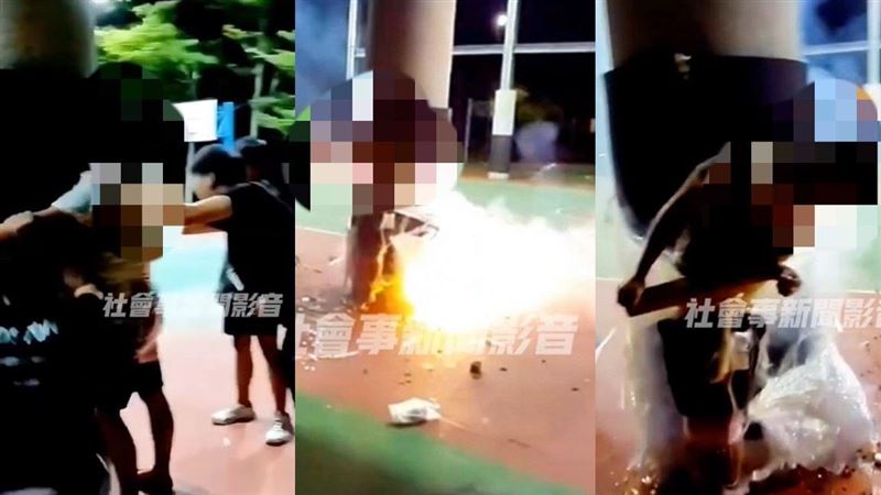 少年綁柱被炸…痛喊：欸死啦！友無情訕笑