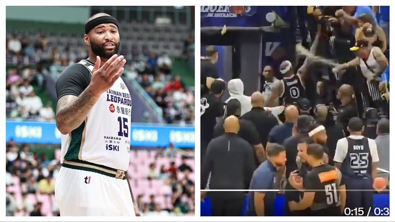 「表弟」卡森斯(DeMarcus Cousins)在波多黎各聯盟和球迷發生衝突。(圖/記者劉彥池攝影、翻攝自12magnificos X)