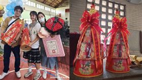 台東縣,池上鄉,池上國中,女兒,父親,禮物,罐頭塔,畢業典禮,學校▲圖片描述。（圖／翻攝畫面）