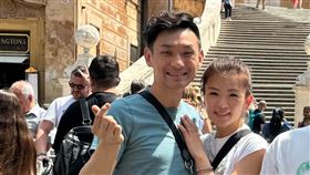 張振榕、莘妮夫妻檔飛羅馬（圖／艾迪昇提供）