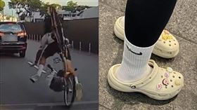 醜到被批「時尚災難」！1穿搭爆紅滿街都是　過來人秒懂：有夠舒服，洞洞鞋，布希鞋，（圖／翻攝自路上觀察學院）