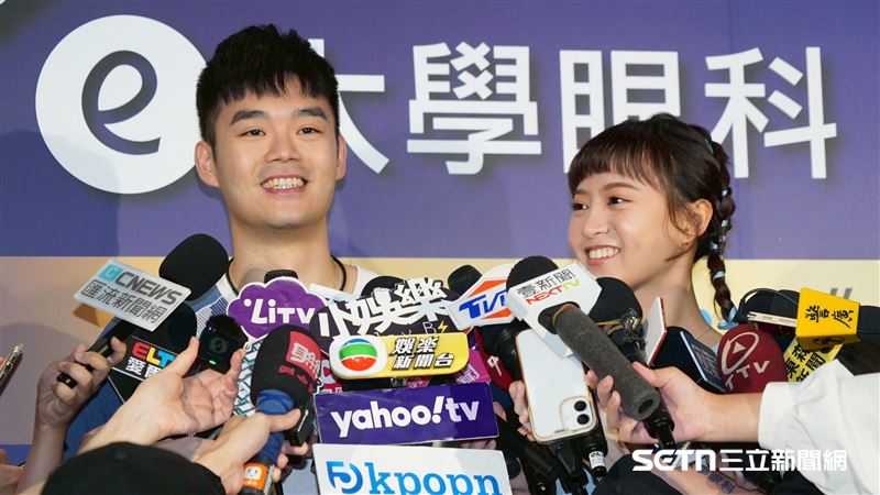 王齊麟跟陳詩媛一起受訪。(圖/記者趙于瑩攝影)