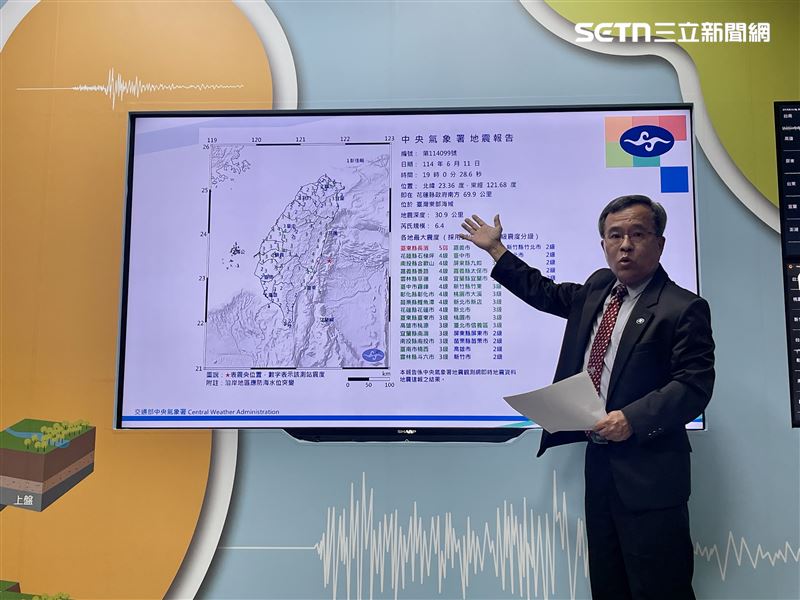 吳健富提醒,3天內留意規模5.5以上餘震。(圖/記者蔣季容攝影)
