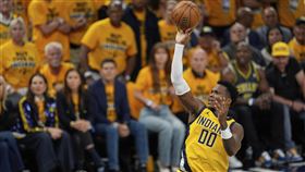 ▲馬瑟倫（Bennedict Mathurin）替補上場攻下全場最高27分。（圖／美聯社／達志影像）