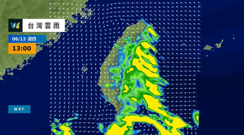 熱帶低壓北上連下4天雨！通過時間曝光
