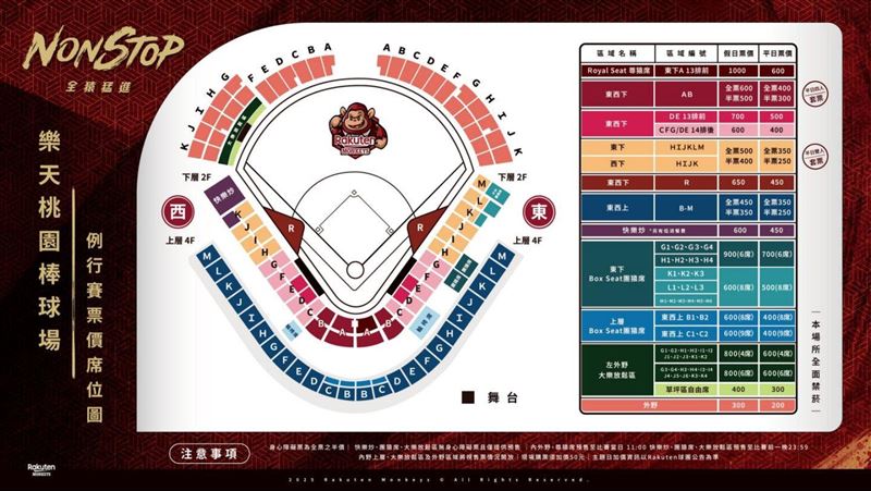 樂天桃猿下半季桃園主場例行賽售票。(圖/樂天桃猿提供)