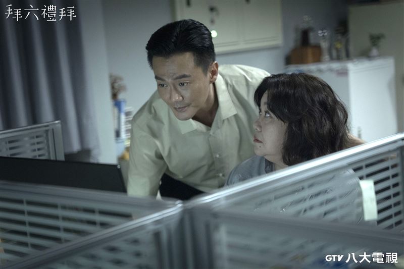 鍾欣凌《拜六禮拜》（左起）中介入廖梨伶、林俊逸婚姻。（圖／八大提供）
