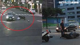 高雄市,前金區,警方,騎士,手腳,事故,車禍,闖紅燈,違規▲圖片描述。（圖／翻攝畫面）