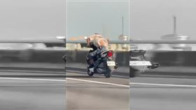 彰化，國道3號，詭異，國道追夢人，沒戴安全帽騎機車狂飆國道 全身扭動，猙獰（圖／翻攝自Thread @tears010）)