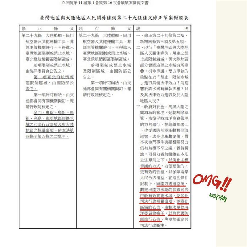 王定宇曬出法案內容並劃重點。(圖/翻攝自王定宇臉書)