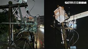 桃園市,八德區,電桿,饋線,鳥類,設備,鳥巢,電纜,台電▲圖片描述。（圖／翻攝畫面）