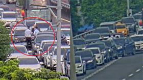 台北,內湖區,堤頂交流道,追撞,車禍,肇事,車流,塞車,上班▲圖片描述。（圖／翻攝自1968APP） 