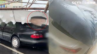 雨炸模糊…房仲人臉狠垮壓2車、車罩附魂