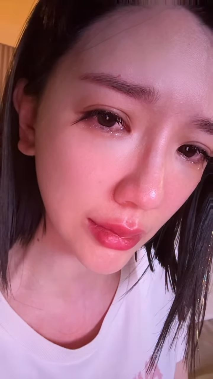 翁子涵淚崩告別蔡語芯。（圖／翻攝自翁子涵IG）