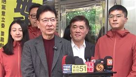 ▲中廣前董事長趙少康、台北市前市長郝龍斌31日替罷免吳思瑤團隊「地動刪瑤」站台並受訪。（圖／翻攝畫面）