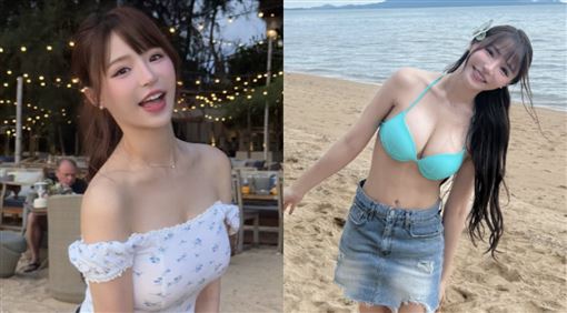 元元脫了！渾圓雪乳掉出彎腰炸超深壕溝