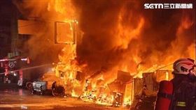 彰化電器行暗夜大火！2人嚴重燒傷送醫(圖/翻攝畫面)