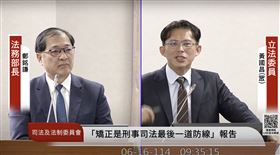 ▲黃國昌質詢鄭銘謙。（圖／翻攝自國會頻道）