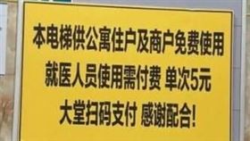 窮瘋？中國醫院看病搭電梯 患者每人收$25（圖／翻攝微博）