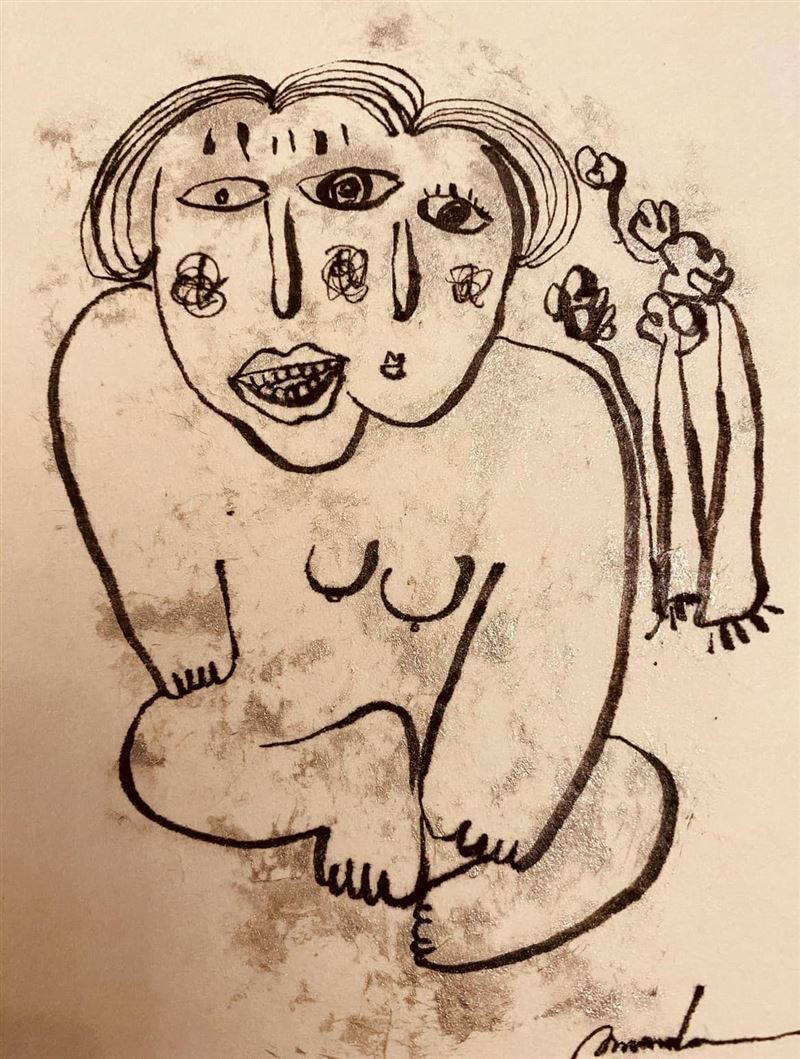 苗可麗貼出自己的畫作。（圖／翻攝自臉書）