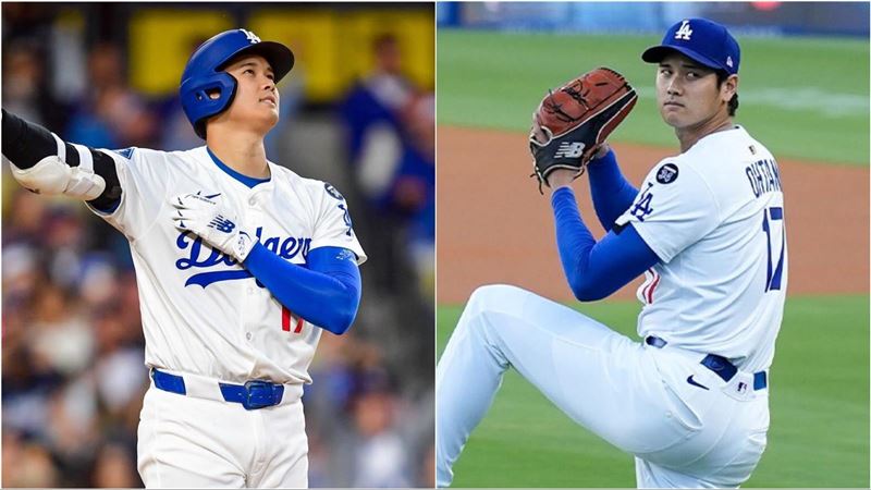大谷翔平投球失分,隨後打回分數,幫自己逃敗。(圖/翻攝自道奇隊、MLB X)