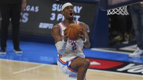 ▲亞歷山大（Shai Gilgeous-Alexander）今年第15度在季後賽拿下至少30分。（圖／美聯社／達志影像）