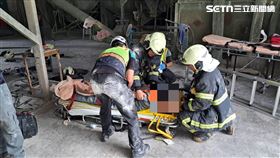 飼料廠,北斗,工安意外,攪拌器,捲入,員工,命危,彰化（圖／翻攝畫面）