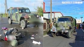 花防部台東地區指揮部,車城鄉,騎士,輕型戰術輪車,夫妻,軍車,車禍,屏東,車城,高雄,阿蓮▲圖片描述。（圖／翻攝畫面）