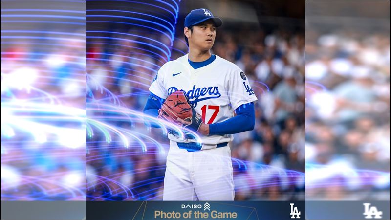 大谷翔平17日先發1局投出28球、挨2安、失1分。(圖/翻攝自道奇 X)