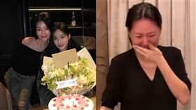 今年小S生日三個女兒都在旁陪伴，Lily透露媽媽有哭哭。（圖／翻攝自臉書）