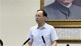 ▲0618朱立倫國民黨中常會發表談話。（圖／記者蘇晏男攝影）