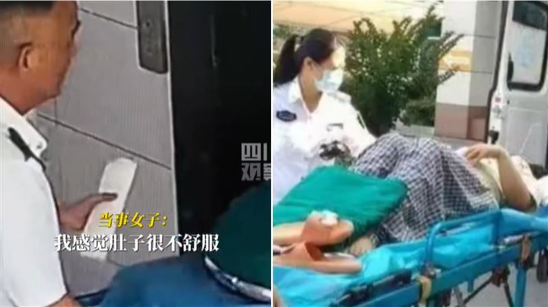 一位中國女子在吃完飯後腹痛,送醫後便生下一名嬰兒。(圖/翻攝自微博)