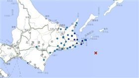 北海道6.1地震　圖／翻攝自日本氣象廳