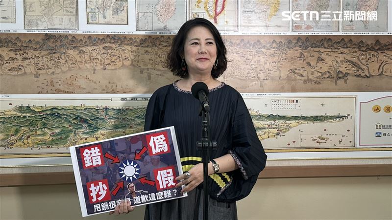 朱立倫稱罷藍二階連署也出現1、2萬件不實連署,吳思瑤嗆「道歉很難?」(圖/記者詹宜庭攝影)