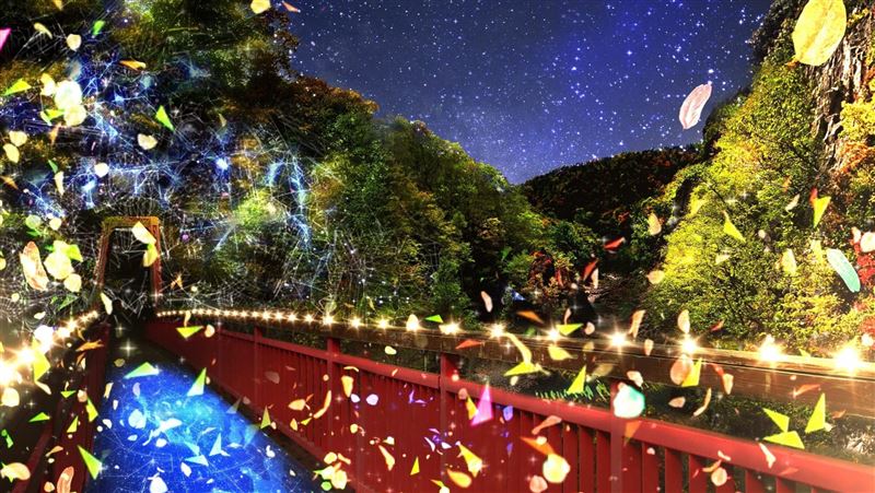 雄獅推出北海道免3萬行程,造訪期間限定「定山溪自然彩燈節」。(圖/旅遊業者提供)