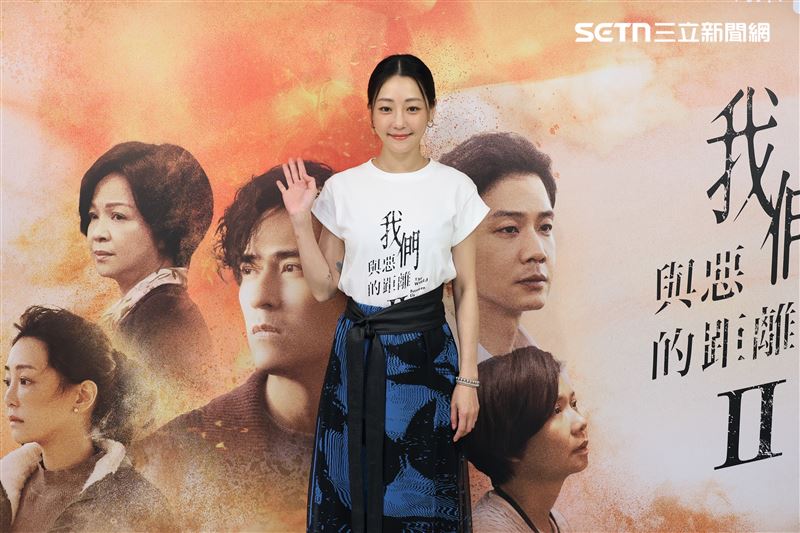 謝欣穎在《我們與惡的距離 II》中慘被推去「性朝貢」。(圖/記者鄭孟晃攝影)