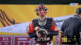 ▲林岱安用漂亮雙殺幫助布雷克度過危機。（圖／翻攝CPBLTV）