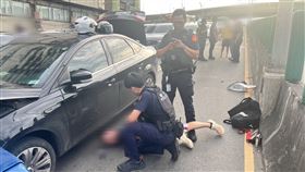 陳男毒駕後肇事被警方逮捕。（圖／翻攝畫面）