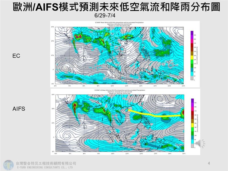 根據美國、歐洲模式預測,6月26日起至7月3日這段時間環境有利颱風生成。(圖/翻攝自賈新興臉書)