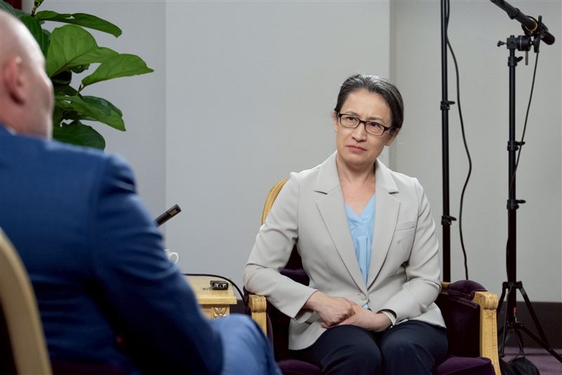 蕭美琴表示,俄烏戰爭提醒人們,「再怎麼熱愛並渴望和平,都不能把和平視為理所當然,而是必須加倍努力,防止在區域或台灣發生此類衝突。」(圖/總統府提供)