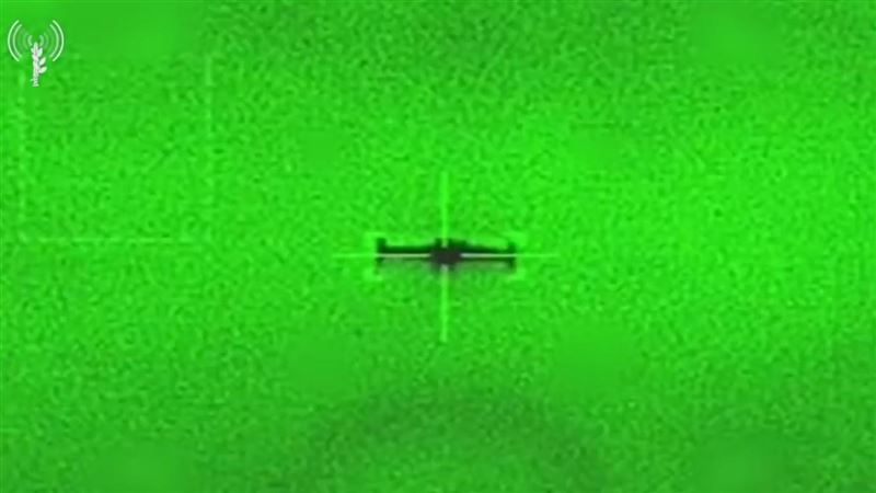 以色列國防軍稱,在空中擊落1架伊朗無人機。(圖/翻攝自X平台 @idfonline)