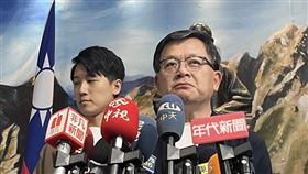 ▲0618國民黨文傳會主委林寬裕中常會後轉述。（圖／記者蘇晏男攝影）