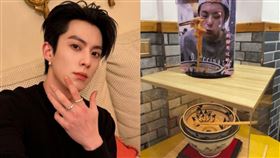 大陸26歲男星王鶴棣近日有新劇準備開播，傳出有麵館將他用過的碗供起來給人拍照，引發討論。（圖／翻攝自王鶴棣Instagram、翻攝自微博）