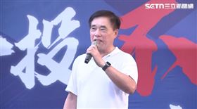 ▲「北北基反惡罷造勢大會」前台北市長郝龍斌宣講。（圖／翻攝畫面）